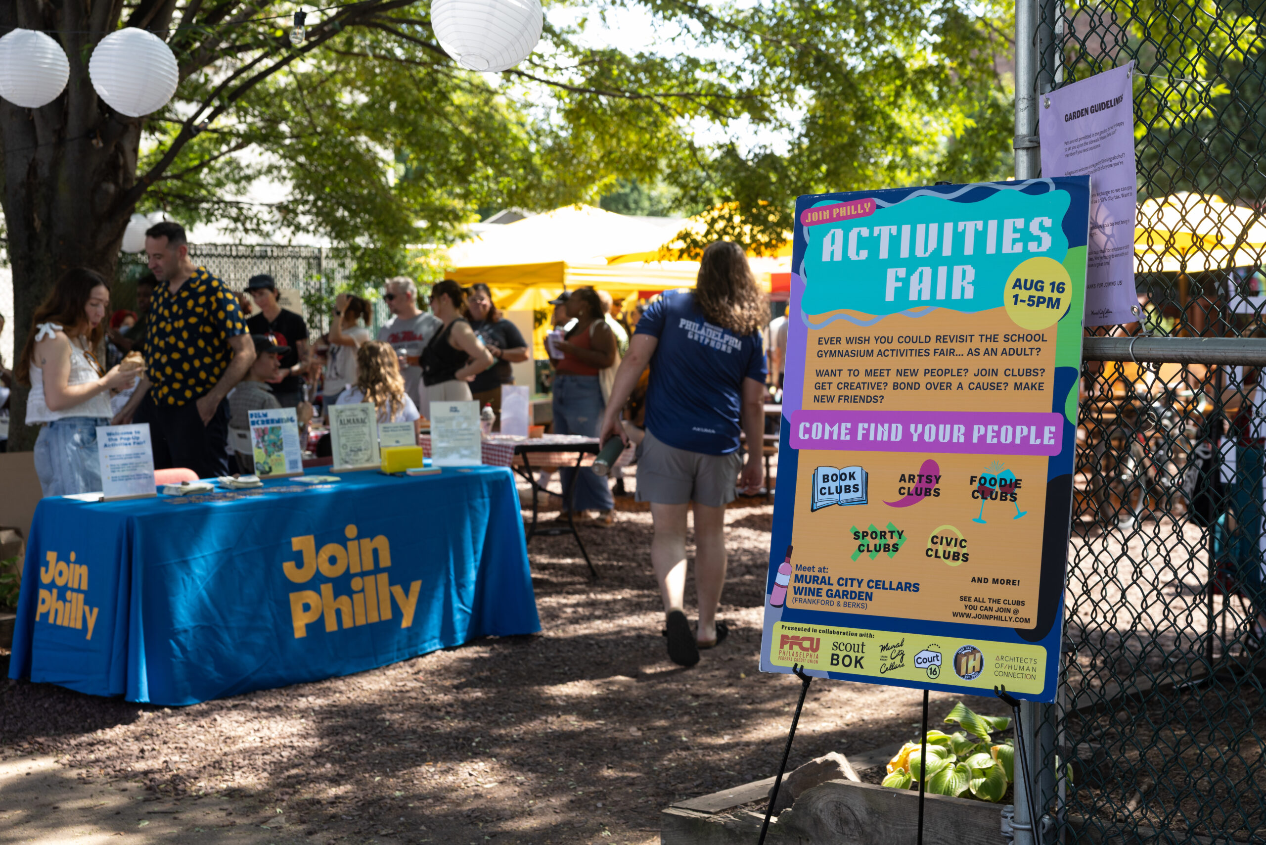 Join Philly Activities fair at Mural City Cellars