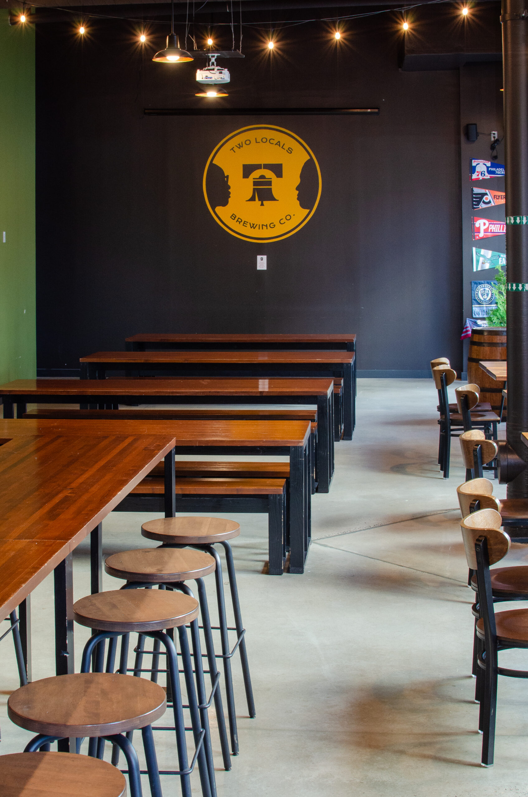 Interior of Two Locals Brewing.